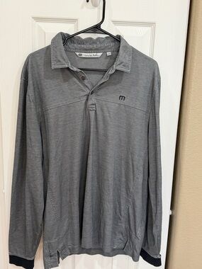Travis Mathew Gray Polo Shirt size large-AS IS